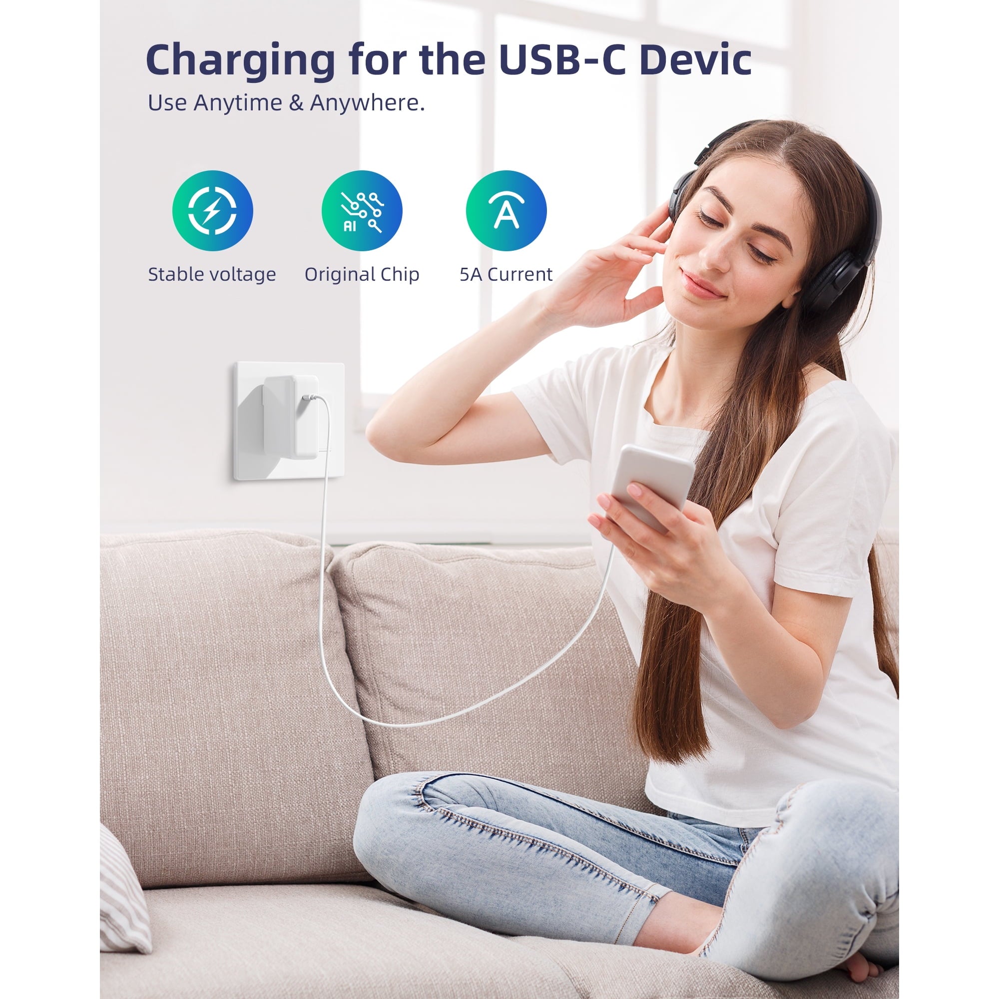 118W USB C Fast Charger，Laptop Charger Compatible with All USB C Charge Device